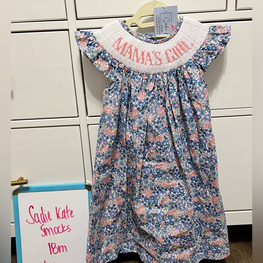 Smocked Mama’s Girl Bishop Dress